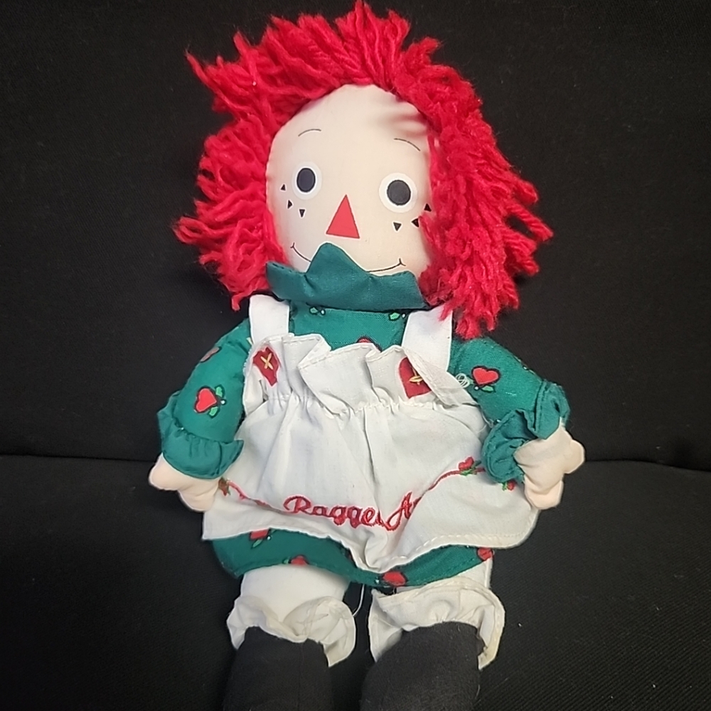 Vintage 1998 Snowden and Friends Raggedy Toy Figure Ann 8" Plush Doll Apron